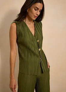 Top en jersey plissé, bonprix