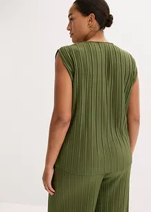 Top en jersey plissé, bonprix