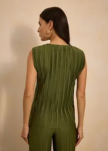 Top en jersey plissé, bonprix