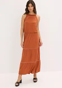 Robe longue avec empiècements au crochet, bonprix