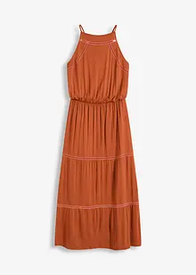 Robe longue avec empiècements au crochet, bonprix