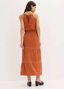 Robe longue avec empiècements au crochet, bonprix