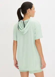 T-shirt de sport oversize avec capuche, séchage rapide, bonprix