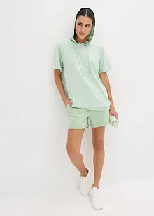 T-shirt de sport oversize avec capuche, séchage rapide, bonprix