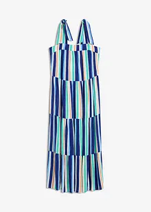 Robe rayée à bretelles en viscose texturée, bonprix