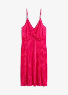 Robe courte en matière brillante et plissée, bonprix