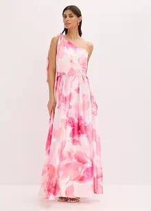 Robe asymétrique en satin brillant, bonprix