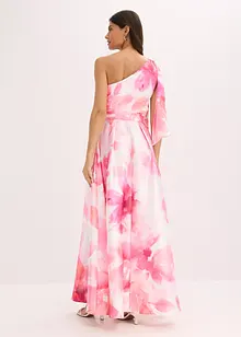 Robe asymétrique en satin brillant, bonprix