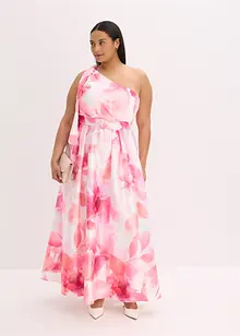 Robe asymétrique en satin brillant, bonprix