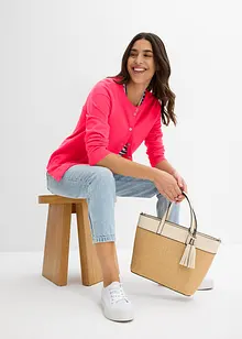 Gilet en maille, col rond, bonprix