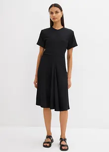 Robe en jersey crêpe texturé, bonprix