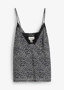 Top en mesh à fines bretelles, bonprix