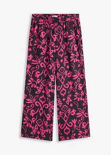 Pantalon large et imprimé en viscose fluide, bonprix