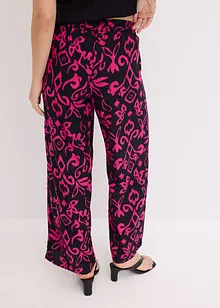 Pantalon large et imprimé en viscose fluide, bonprix