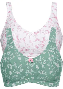 Lot de 2 soutiens-gorge coton sans armatures, bonprix