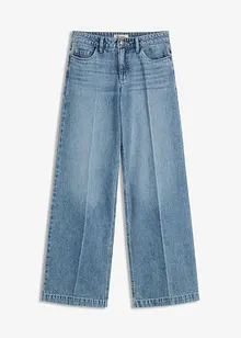Jean large taille mi-haute, longueur sol, peu extensible, bonprix