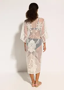 Kimono de plage transparent avec dentelle, bonprix