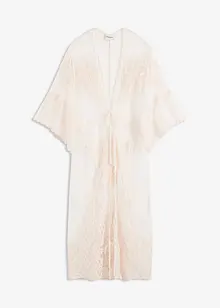 Kimono de plage transparent avec dentelle, bonprix