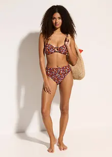 Bas de bikini taille haute, échancré, bonprix
