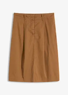 Jupe midi en popeline de coton, bonprix