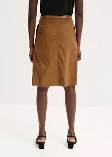 Jupe midi en popeline de coton, bonprix