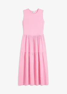 Robe midi en jersey texturé avec découpe dos, bonprix