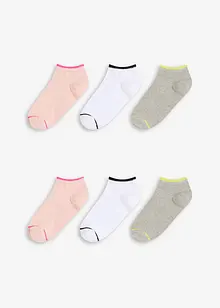 Lot de 6 socquettes coton, bonprix