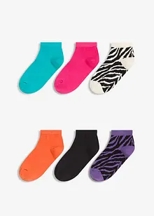 Lot de 6 paires de chaussettes courtes coton, bonprix