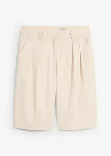 Bermuda à pinces en viscose mélangé, bonprix