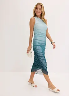 Robe col asymétrique en mesh, doublée, bonprix