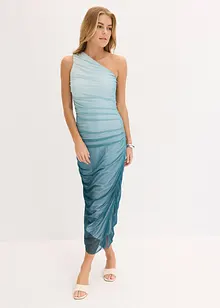 Robe col asymétrique en mesh, doublée, bonprix