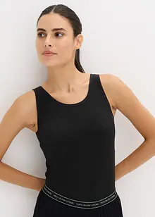 Long débardeur côtelé sans coutures, bonprix