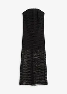 Robe col Bardot avec dentelle, bonprix