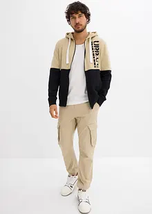 Sweat zippé à capuche 100% coton, bonprix