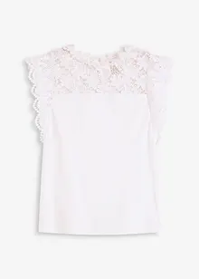 T-shirt à empiècement dentelle, bonprix