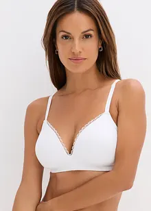 Lot de 2 soutiens-gorge coton à coques sans armatures, bonprix