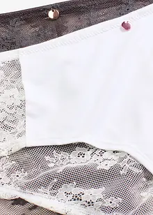 Lot de 2 culottes avec dentelle, bonprix