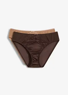 Lot de 2 slips avec effet brillant, bonprix