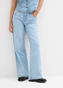 Jean droit taille mi-haute, loose, bonprix