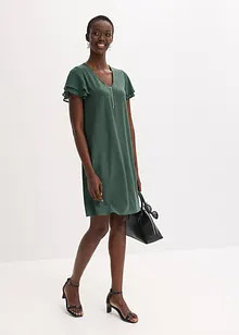 Robe en jersey à manches en crêpe, bonprix
