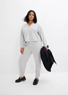 Sweat zippé en viscose mélangée un peu brillante, bonprix