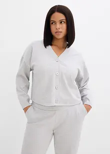 Sweat zippé en viscose mélangée un peu brillante, bonprix