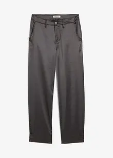 Pantalon barrel en satin fluide, bonprix