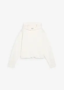 Sweat à capuche légèrement brillant en viscose mélangée, bonprix