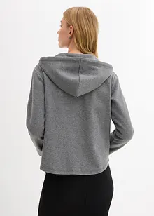 Sweat zippé à capuche en matière néoprène douce, bonprix