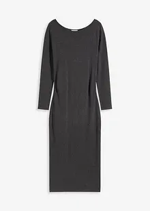 Robe midi froncée sur les côtés contenant du cachemire, bonprix