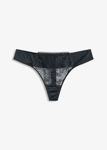String en polyamide brillant et dentelle à franges, bonprix