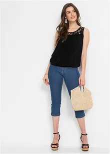 Top en viscose extensible avec dentelle, bonprix