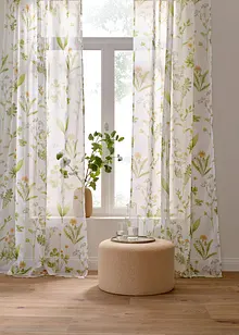 Voilage à imprimé floral avec polyester recyclé (1 pce.), bonprix
