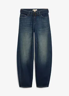 Jean Barrel taille mi-haute avec ceinture, bonprix